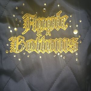Apple Bottoms Black Jacket with Gold Sequins